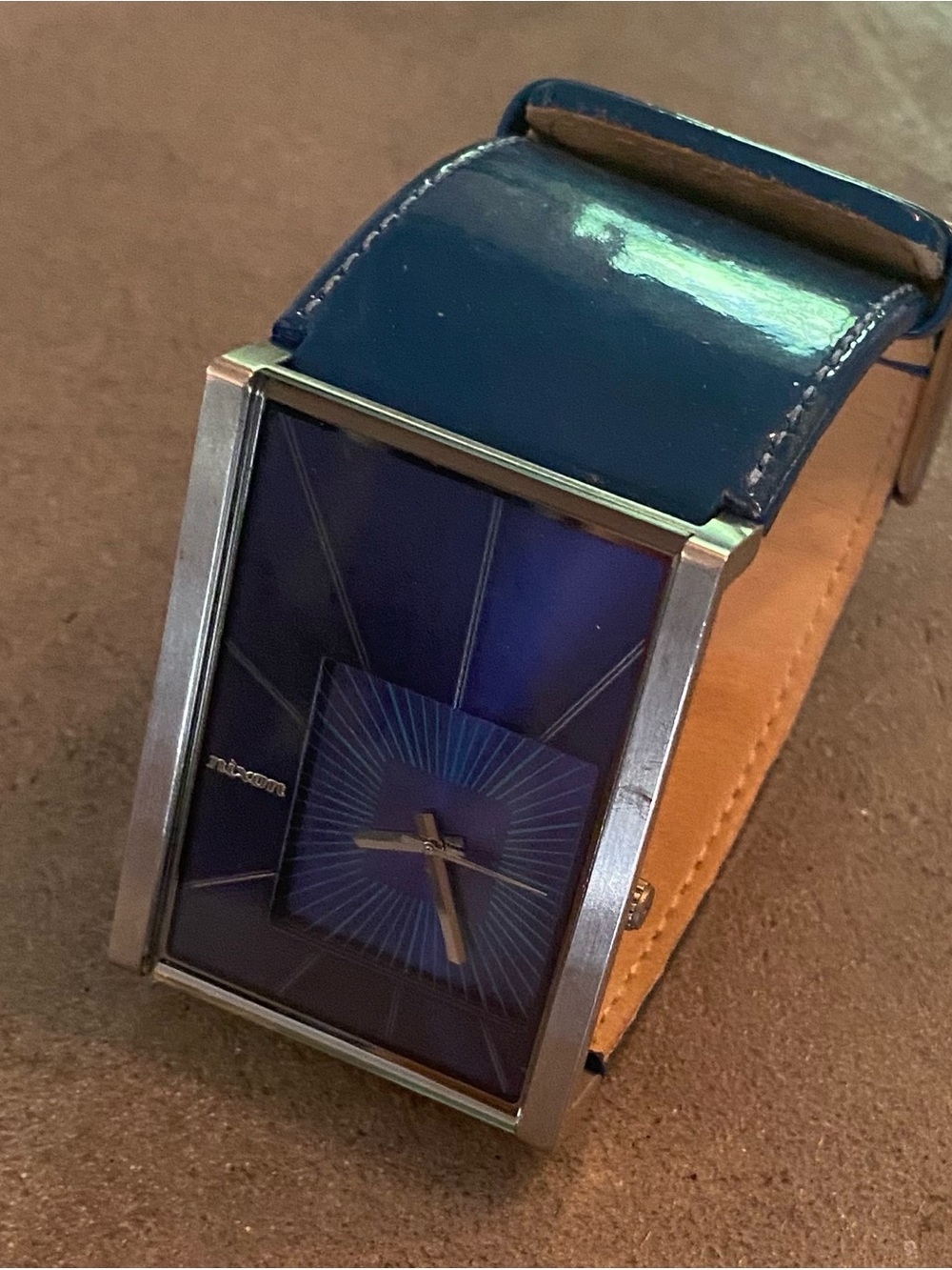 Vintage Nixon ‘’The Motif’’ Blue Cuff Watch - Rare Y2K Style